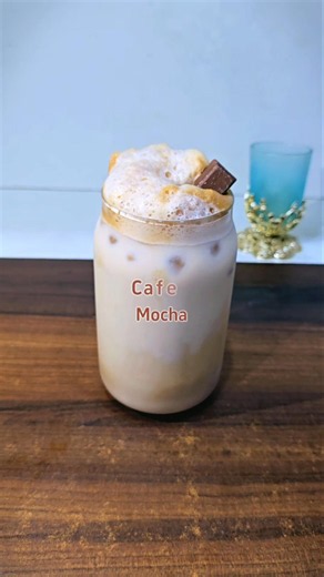 DIY Cafe Style Iced Mocha 🤎🍫 #shorts ✨