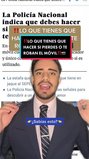 En el caso de pérdida o robo, el teléfono móvil cuenta con un número identificador y único con el que pueden localizarlo si es utilizado Ante estas situaciones, lo más importante es tener siempre el número IMEI (International Mobile Equipment Identity), ya que este actúa como identificador único y propio del terminal. Es como el carnet de identidad único para cada dispositivo, con el que se puede identificar sin error a nivel mundial cualquier teléfono inteligente o smartphone. Gracias a este có