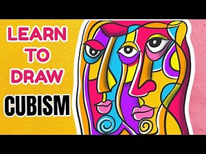 How to Draw Cubism Picasso inspired portrait easy | Cubism art lesson | Cubist face drawing