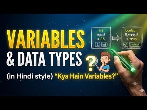 Data Types and Variables in Java | Explained with Animation in Hindi