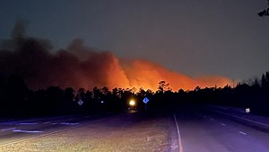 SC WILDFIRE: Crews battle 1,200-acre wildfire at Myrtle Beach