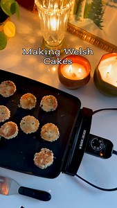 Welsh cakes are a traditional Welsh treat dating back to the 19th century. They’re something between a scone and a cookie and best served warm with a cup of tea. Instead of being baked in the oven, they’re cooked on a griddle or frying pan, which gives them a lightly crisp outside and a soft, tender middle. The smell of nutmeg and mace while cooking them is divine. Here’s my family recipe ~ * 3 cups flour * 1 cup white sugar * 1 1/2 tsp baking powder * 1 tsp salt * 1/2 tsp soda * 1 cup butter * 