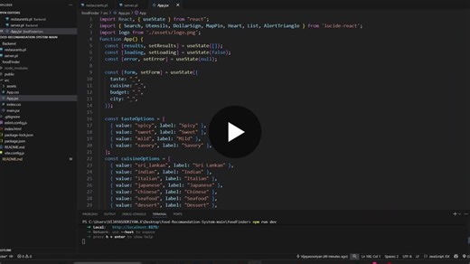 Revisiting our hackathon project — Food Recommendation System 🥘✨Developed during a 4-hour coding challenge at Trincomalee Campus, Eastern University, Sri Lanka, this project helps tourists and… | Madushanika Rachini