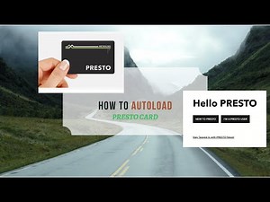 How to autoload your PRESTO CARD