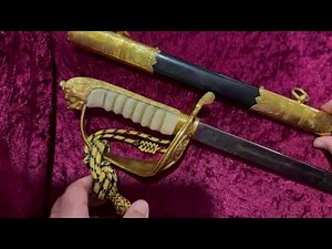 Royal Naval Officer's Sword In Mint Condition with Accessories!