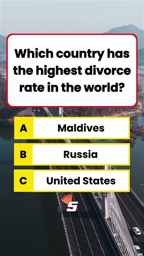Only 1% Know 🤯 Which Country Has the Highest Divorce Rate in the World?|World Geography Quiz #GKQuiz