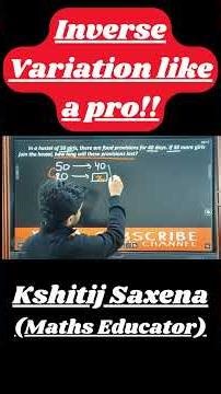 Inverse Variation Fast Method ⚡📉 | Competition Math #youtubeshorts #maths #competition #trending
