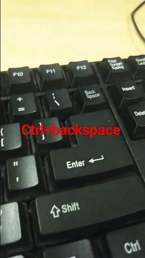 ctrl+backspace use in msword#backspace#ctrl#delete