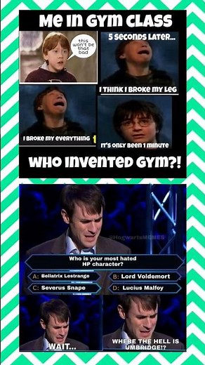 Gym Class Reality + Most Hated Harry Potter Character Meme 😂 | #shorts #funny #memes