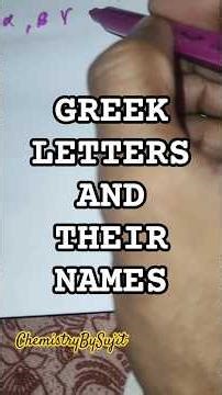 Greek Letter and their Name #greekletter #greekmythology #greekwords #chemistrybysujit #chemistry