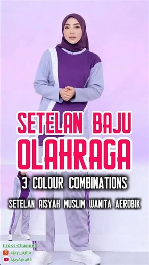 🛒 Koas Seragam Olahraga Senam Wanita Model Tunik Muslimah / Atasan Baju Olahraga Senam Aerobik 🧕🔥