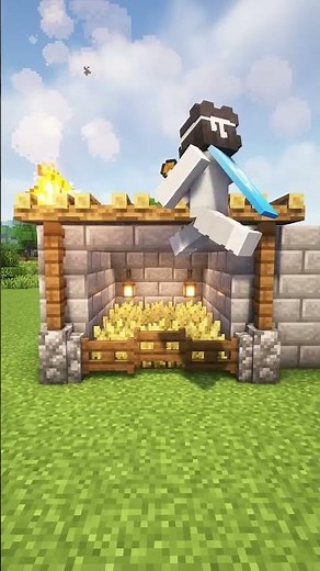 Minecraft Starter House Tutorial🏠 #shorts