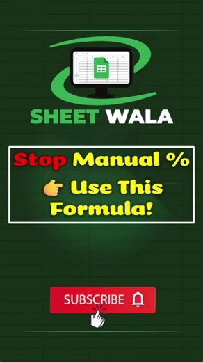 Calculate Percentage #google #googlesheets