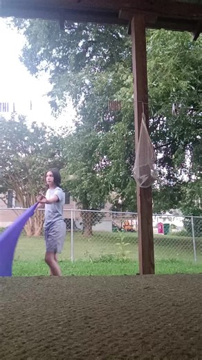 Part 1 : today I practiced my first routine for the showcase and then my fight song, I also worked on some rifle tricks, the white rifle is going through it just bare with me. #fypp #spin #toss #guard #colorguard #colorguardpractice