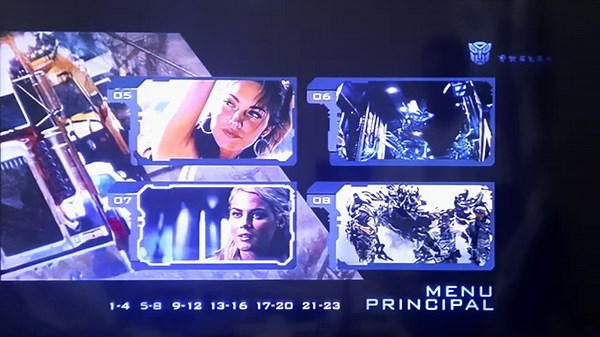 Menu de DVD-Transformers (De 2007) Em 4K
