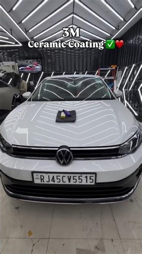 3 M Ceramic Coating on White Volkswagen 🔥 Mirror Finish Transformation