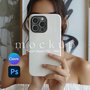 Tough Case Mockup, Phone Case Mockup, iPhone Case Mockup, iPhone Mockup, Smart Object PSD and Canva PNG - Etsy