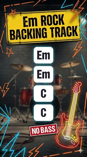 NO BASS Rock Backing Track (Em) #shorts #backingtrack