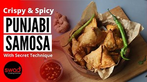 Samosa is one of the most commonly eaten snack across India. They are hugely popular & are loved by everyone. Ingredients: For Stuffing 4 tbsp Oil 1 tbsp Ginger Paste 1 tsp Green Chilli Paste 1&1/2 tbsp Punjabi Masala 1 tsp Garam Masala 1 tsp Red Chilli Powder 4 – 5 Potato ( Boiled ) ½ cup Green Peas ( Boiled ) ¼ cup Coriander Leaves 2 tbsp Mint ( Finely Chopped ) ½ tsp Dry Mango Powder Salt to Salt Oil ( For Frying ) For Covering 1 & ½ cup Maida 1 tbsp Ghee 1 & ½ tbsp Rava 1 tsp Carom Seeds Sal