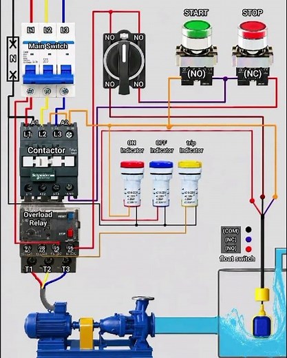 Phase Water Pump Float Switch Control Wiring DiagramAutomatic Water Tank Pump Control System Wiring