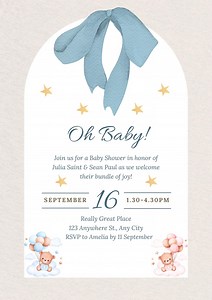 Baby Shower Invite Template – Edit & Print Instantly! - Etsy