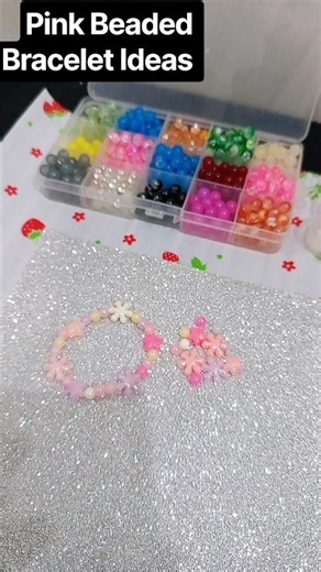 Pink Beaded Bracelet Ideas🩷| Cute & Elegant Handmade Jewelry|Diy Bracelet 💕 #smallbusiness #bracelet