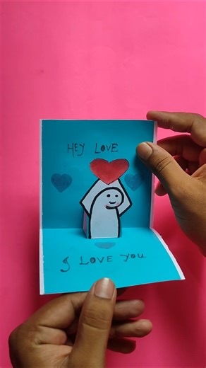 Diy Pop-Up Love Card/ Love Surprise craft #shorts