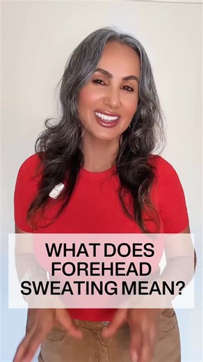 Liz Rose on Instagram: "What does forehead sweating actually mean? #nerves #stress #bodylanguage #facereading #psychologyhacks"