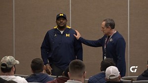 Wide Receivers Coach Ron Bellamy for Michigan Football discusses the receiver’s stack alignment on a DB. Watch the clip here: http://bit.ly/3n87kh8 | Football Coaches Insider