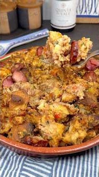 Portuguese Style Thanksgiving Stuffing Recipe | Chouriço & Bread Stuffing