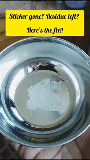 How To Remove Sticker Residue from Steel Utensils| Easy Hack