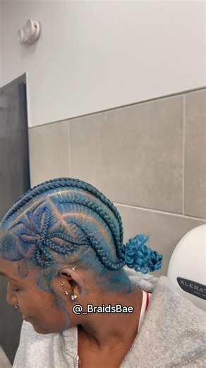 Blue Stitch Braids #braids #art #blue #braidstyles