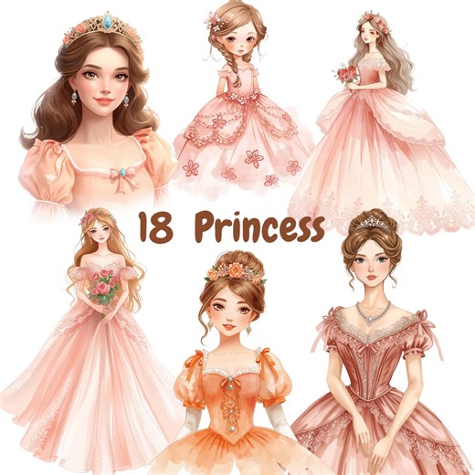 Pink Princess Png Watercolor Sleeping Beauty Princess Clipart Fantasy Princess Bridal Clipart Set Fairytale Baby Princess Birthday Party Art - Etsy