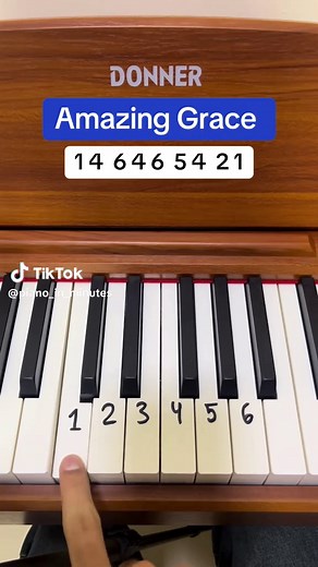 Easily Play Amazing Grace on piano #piano #tutorials #amazinggrace #donnerddp80 #trythis