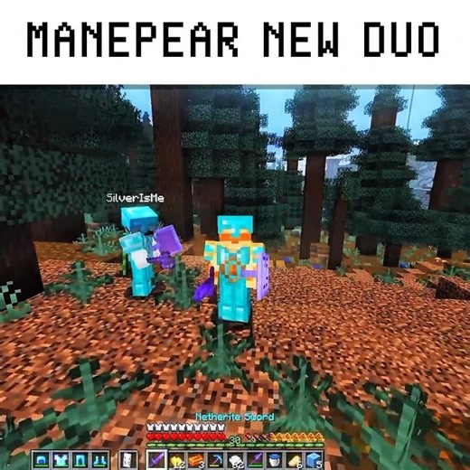 Manepear old vs new duo #minecraft #manepear #flamefrags #unstablesmp #lifestealsmp #shorts