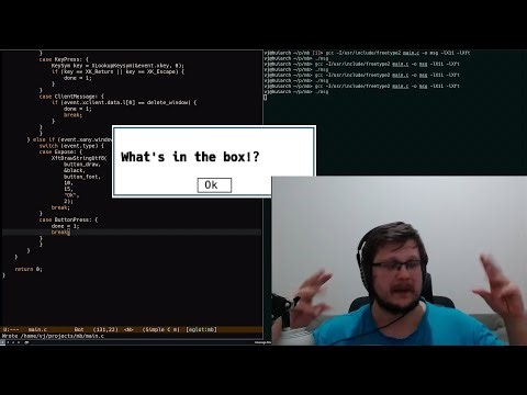 Message box from scratch in C without GUI toolkits because Linux doesn't have one