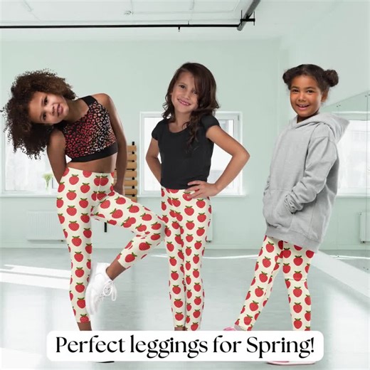 Strawberry Leggings: Mommy and Me Matching Fruit Yoga Pants - Etsy