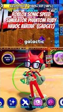 Roblox sonic speed simulator Phantom Ruby Havoc AVATAR (GADGET)