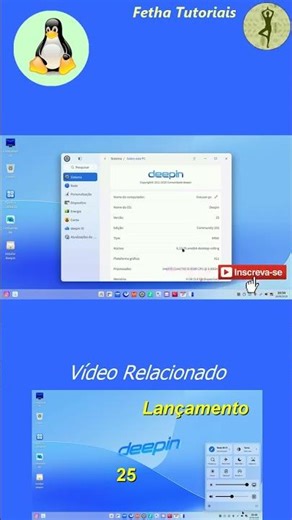 Deepin 25 Linux. Uma das distros mais bonitas. Informações do Sistema