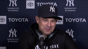 Boone reacts to the Yanks' sweep