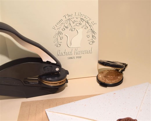 Personalized Book Embosser: Custom Library Stamp, Metal Plate - Etsy