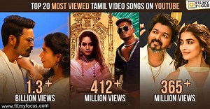 Top 20 Most Viewed Tamil Video Songs on YouTube - Filmy Focus
