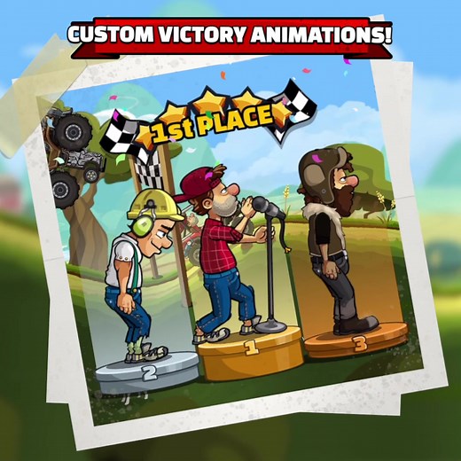 Exciting Victory Animations in Hill Climb Racing 2