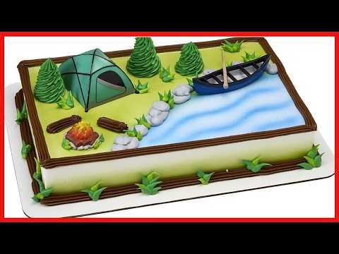 Create the Perfect Camping Themed Cake with the Fireside Camp Cake Topper