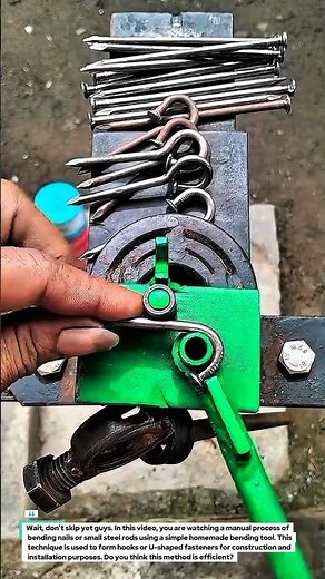 Manual Nail and Steel Hook Bending Tool | Simple Construction Technique.