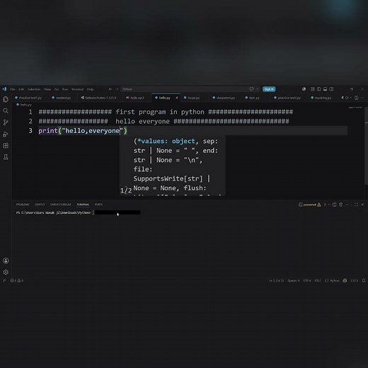 PYTHON FIRST PROGRAM