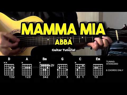 Mamma Mia - ABBA | Easy Guitar Chords Tutorial For Beginners (CHORDS & LYRICS) #guitarlessons