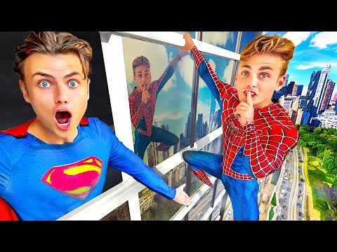 Extreme Super Hero Hide and Seek!! (Spider-Man vs Super Man)