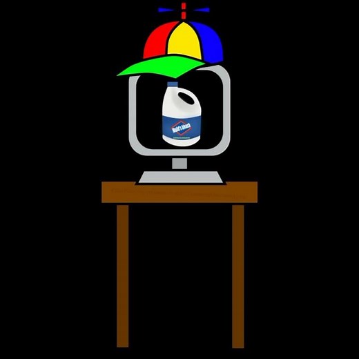 Mr fun computer looks at R34 and pours bleach on his circuits