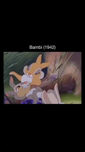 Memory Cartoons on Instagram: "This scene comes from Bambi, one of Disney’s most emotional and visually poetic classics. The film focuses on quiet moments in nature, expressive animal animation, and a realistic depiction of growth, loss, and survival, making it feel deeply mature and timeless 🌲🦌 Fun fact: Bambi was groundbreaking for its realism—Disney animators studied real deer extensively and even brought live animals into the studio to accurately capture their movement and anatomy. The fil